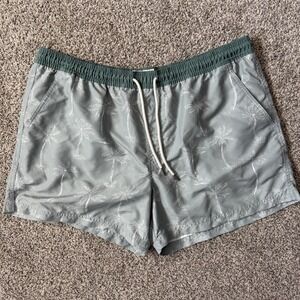 American Eagle Men's Trunks 5" Above Knee Swim Shorts  Size XXL Palm Tree Print